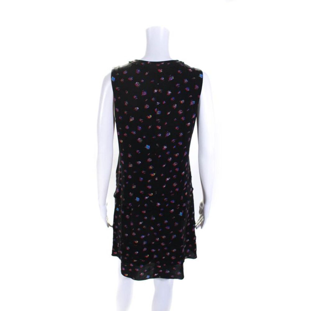 Proenza Schouler Womens Spotted V Neck Sleeveless Shift Dress Red Black Size 8 - Picture 3 of 7